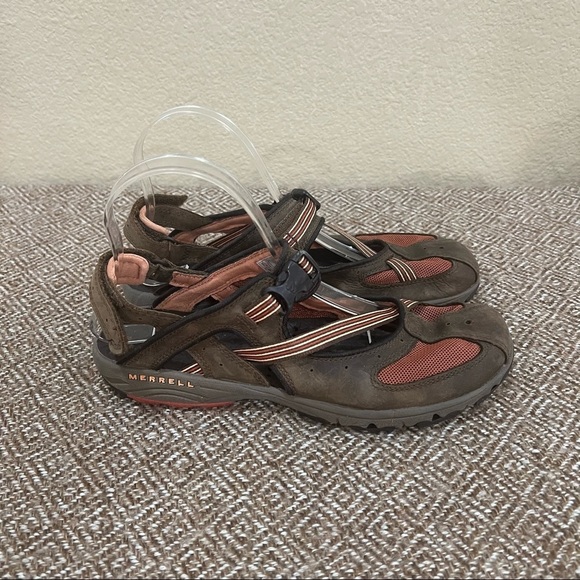 Merrell Shoes - Merrell Cambrian Emme Leather Ginger Vibram Soles Walking Hiking Shoes Sz 8 GUC